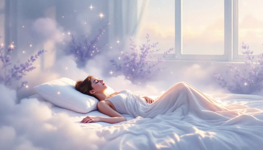 A peaceful sleep environment showing the impact of vagus nerve activation on sleep quality.