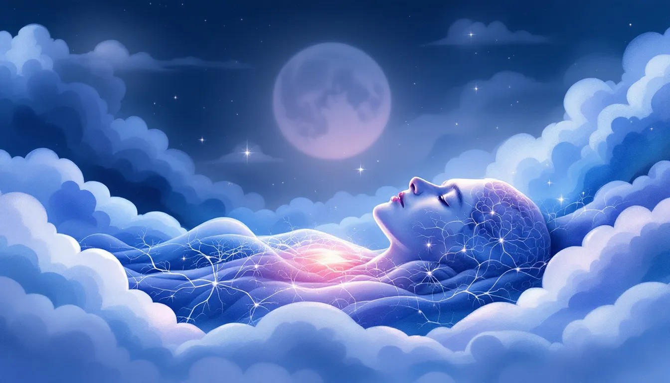 Illustration showing the nervous system's role in sleep.