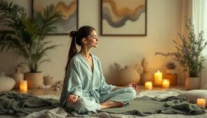 A person engaging in exercise to manage chronic pain and improve sleep.