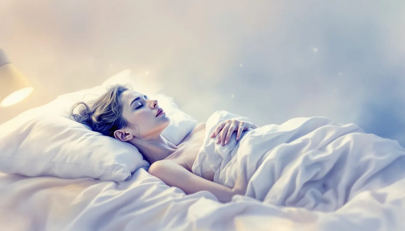 A person experiencing chronic pain while trying to sleep.