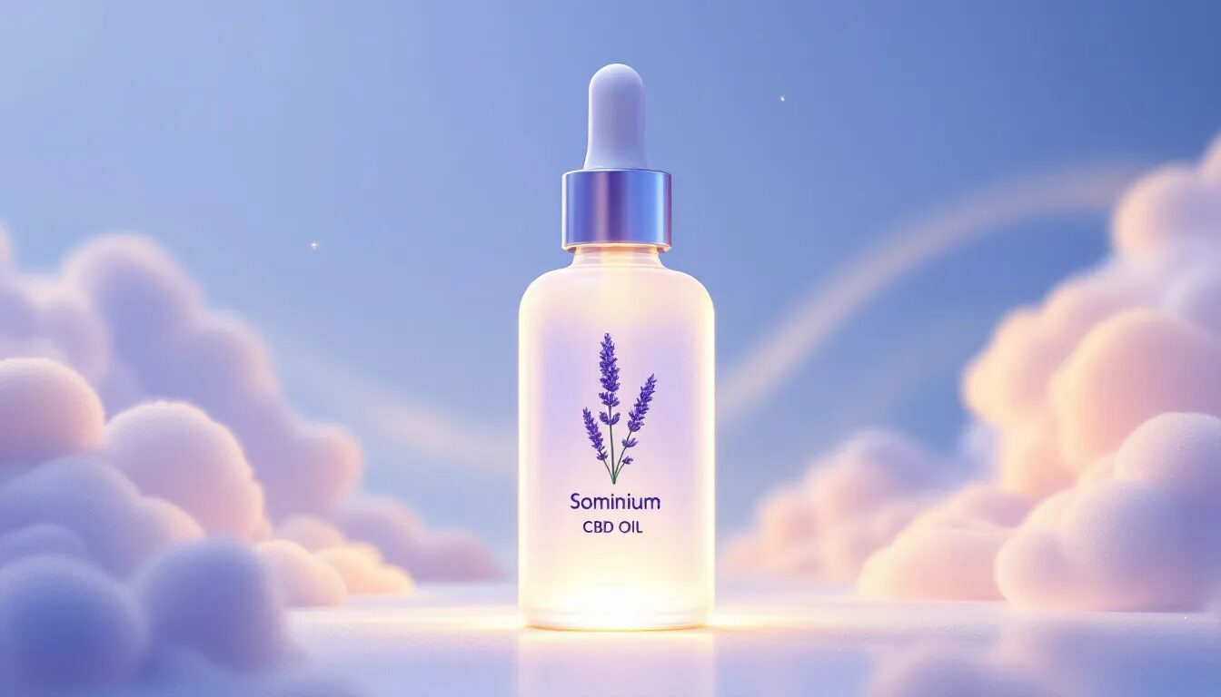 A bottle of CBD oil, known for its sleep-promoting properties.