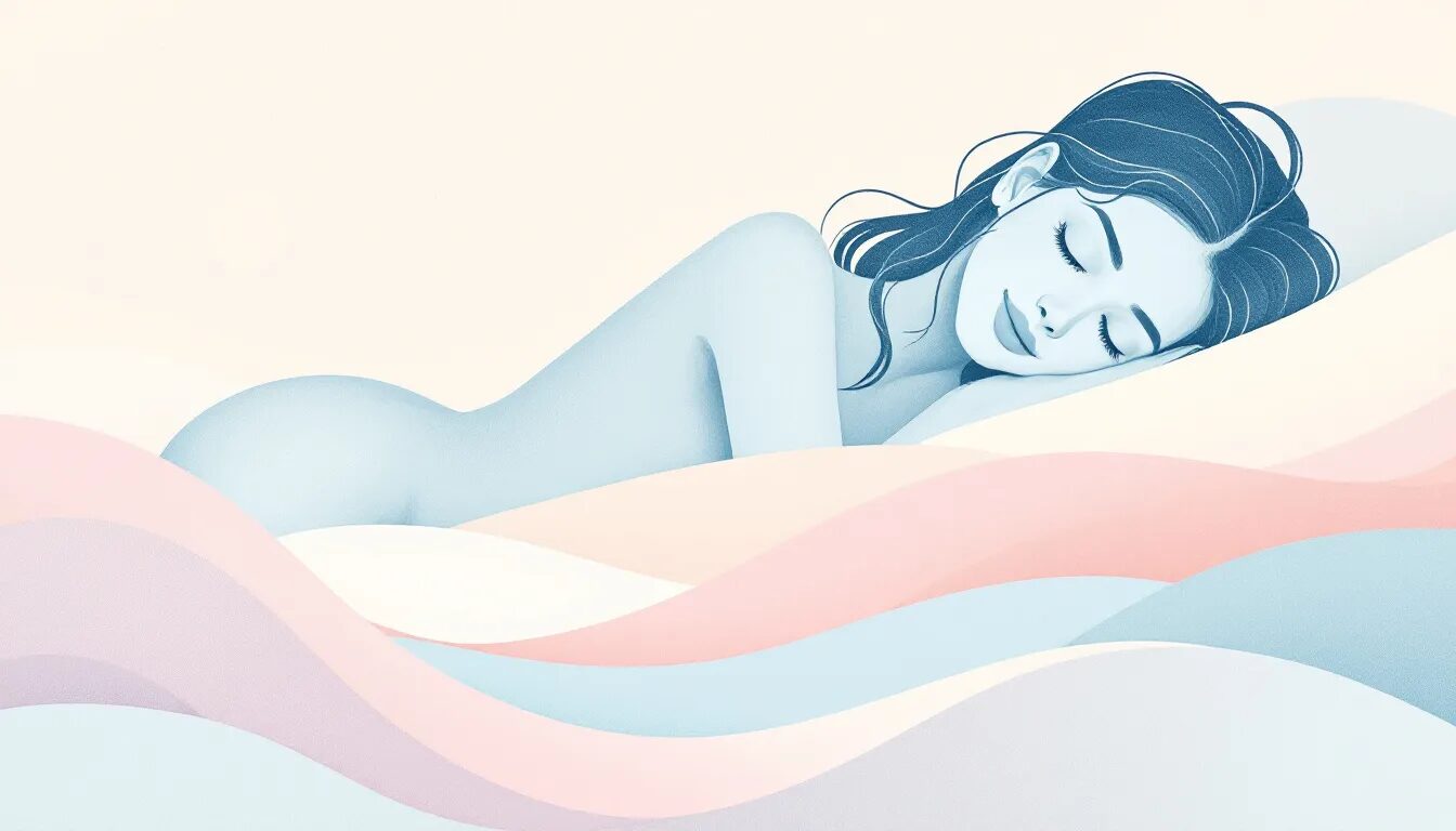 An infographic showing the relationship between menstrual cycles and sleep quality.