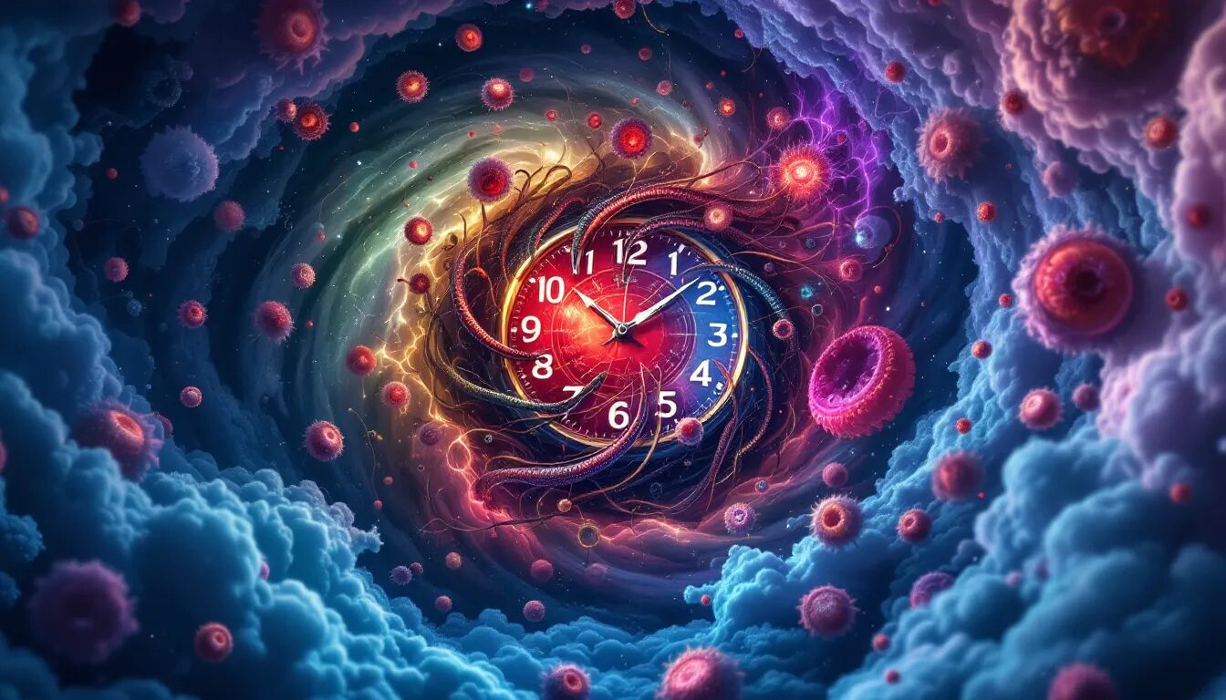 A diagram showing the health consequences of circadian rhythm disruption.