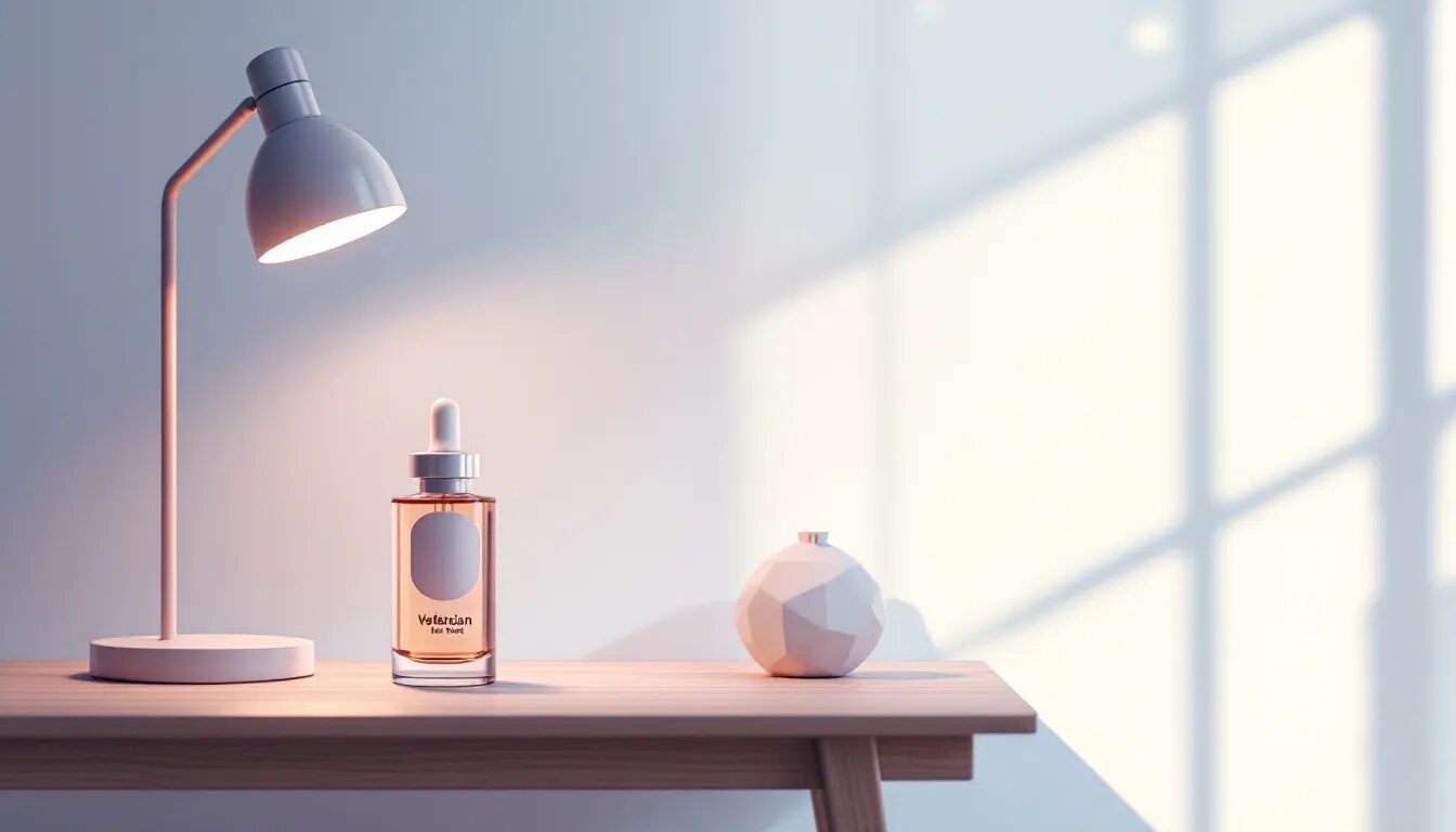 Valerian root extract in a bottle, a natural sleep aid.
