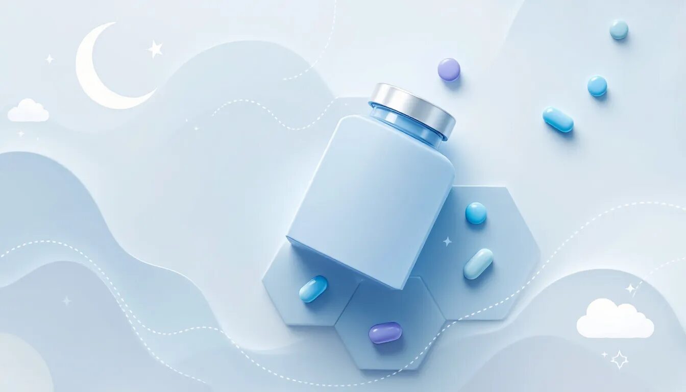 A collection of melatonin supplements, representing the best sleep supplements.