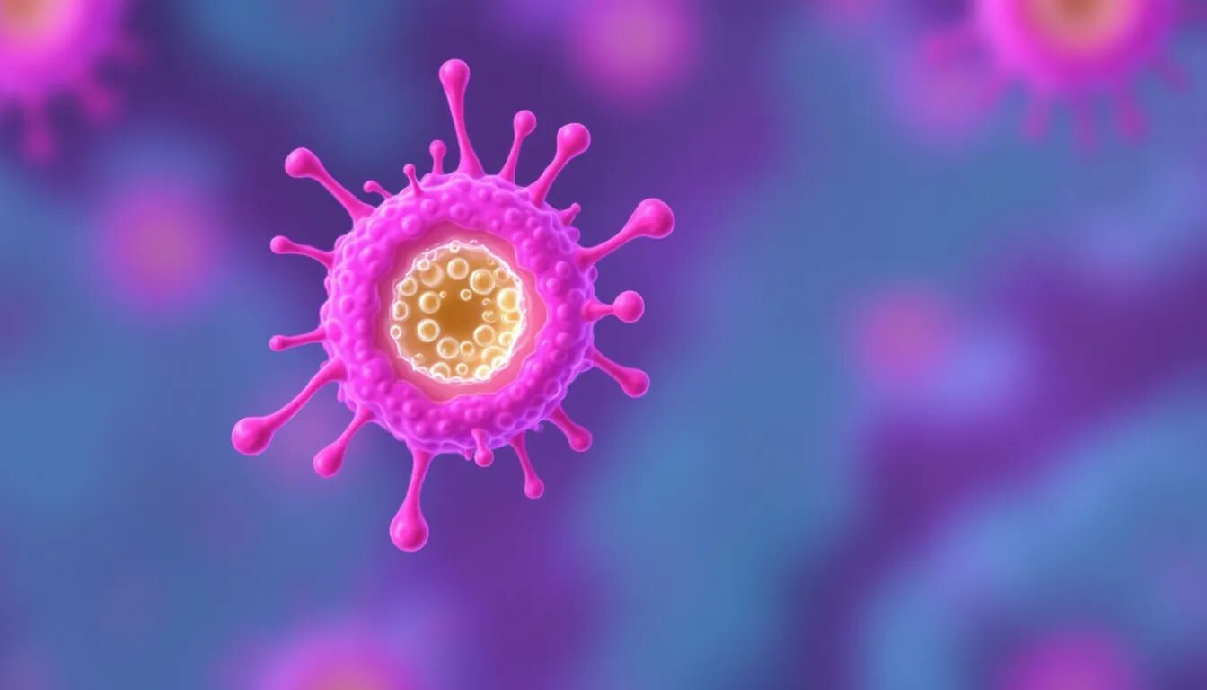 An illustration showing the H. pylori bacterium, which is known to cause infections in the stomach.